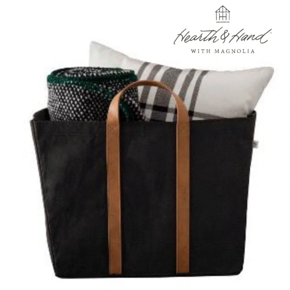 Hearth & Hand by Magnolia Recycled Paper Reusable Oversized Collapsible Tote Bin